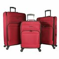 Dejuno Lisbon Lightweight Expandable Spinner Luggage Set, Burgundy - 3 Piece 252104DJ-BURGUNDY